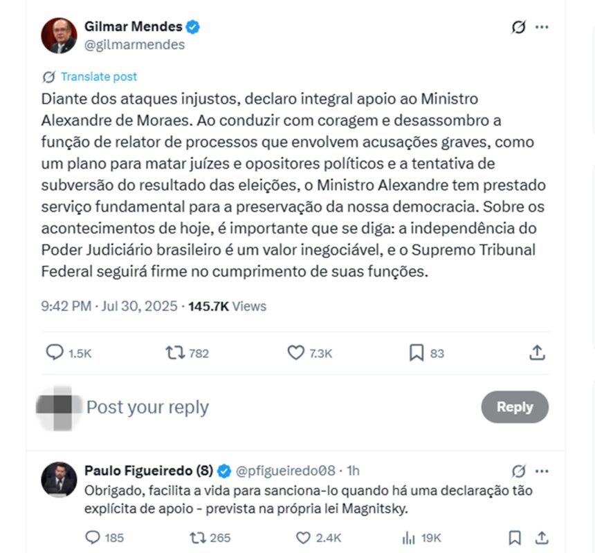 publicacao-gilmar-mendes-e-ameaca-de-paulo-figueiredo-860x800