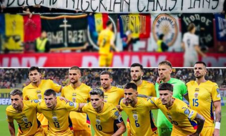 Nobody is talking about this… During Romania’s recent match, fans held up a powerful banner that